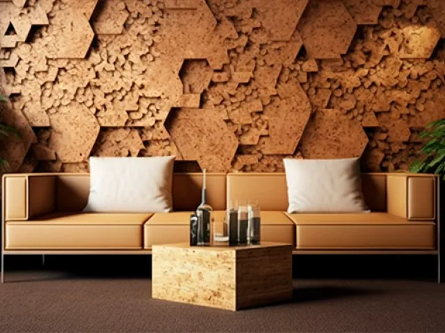 interior sala moderna com isolamento acústico