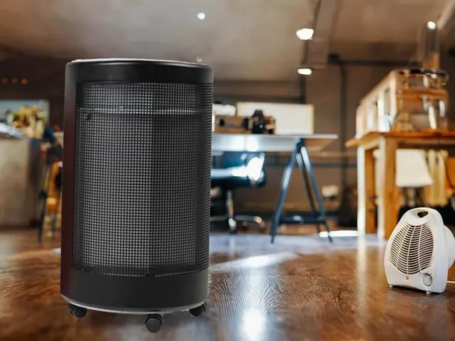 imagem de casa com um aquecedor a gás e um elétrico