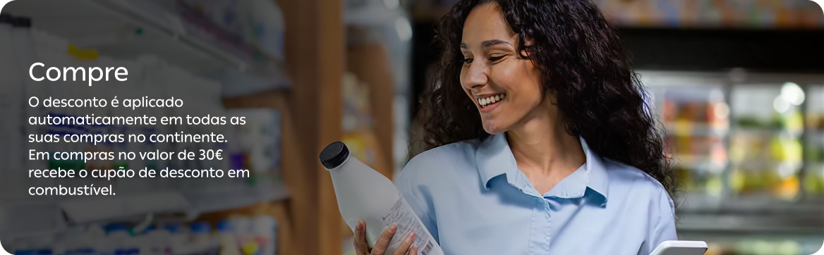 Plano COMBINA: Descontos em combustível na Galp e em compras no Continente.