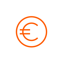 icone laranja euro